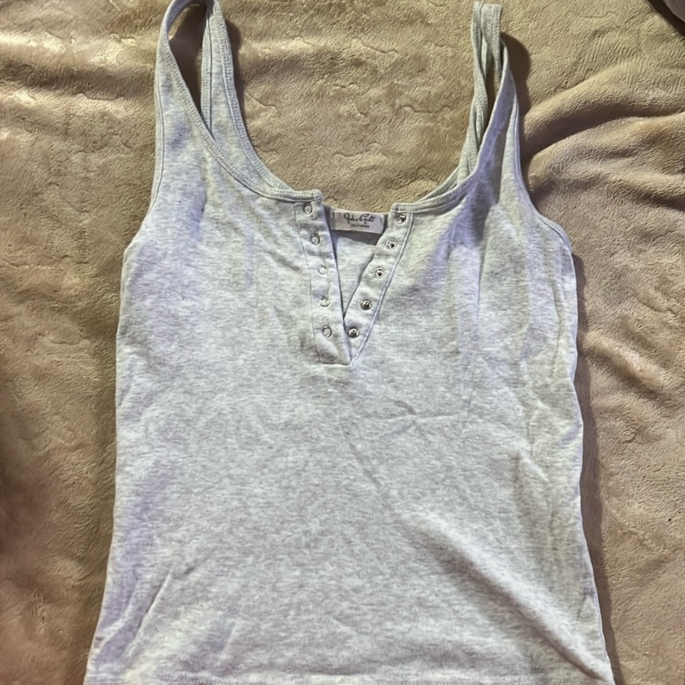 Grey John galt button up tank